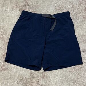 Columbia Men's Nylon Navy Adjustable Waist Mesh Lined Athletic Shorts Size L